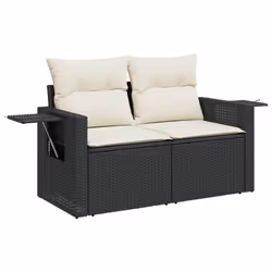 VidaXL 3224579 banc de jardin Rotin, Acier, Bois d'acacia - Vue supplémentaire 5