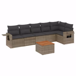 VidaXL 3224583, Gris foncé, Rotin, Acier, Bois d'acacia, 110 kg, Adultes et enfants, 550 mm, 550 mm