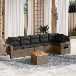 VidaXL 3224583 banc de jardin Rotin, Acier, Bois d'acacia