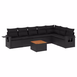 VidaXL 3224592, Noir, Rotin, Acier, Bois d'acacia, 110 kg, Adultes et enfants, 550 mm, 550 mm