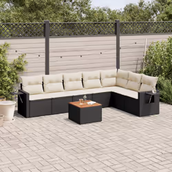 VidaXL 3224593 banc de jardin Rotin, Acier, Bois d'acacia