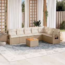 VidaXL 3224595 banc de jardin Rotin, Acier, Bois d'acacia