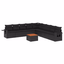 VidaXL 3224606, Noir, Rotin, Acier, Bois d'acacia, 110 kg, Adultes et enfants, 550 mm, 550 mm