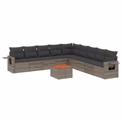 VidaXL 3224611, Gris foncé, Rotin, Acier, Bois d'acacia, 110 kg, Adultes et enfants, 550 mm, 550 mm