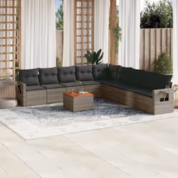VidaXL 3224611 banc de jardin Rotin, Acier, Bois d'acacia