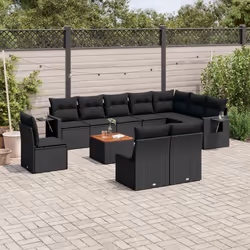 VidaXL 3224613 banc de jardin Rotin, Acier, Bois d'acacia