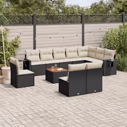 VidaXL 3224614 banc de jardin Rotin, Acier, Bois d'acacia