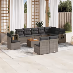 VidaXL 3224618 banc de jardin Rotin, Acier, Bois d'acacia