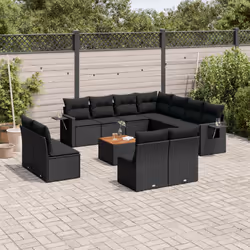 VidaXL 3224620 banc de jardin Rotin, Acier, Bois d'acacia