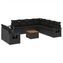 VidaXL 3224627 banc de jardin Rotin, Acier, Bois d'acacia