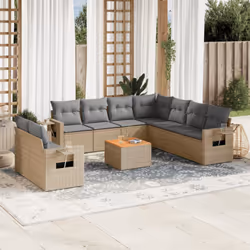 VidaXL 3224631 banc de jardin Rotin, Acier, Bois d'acacia