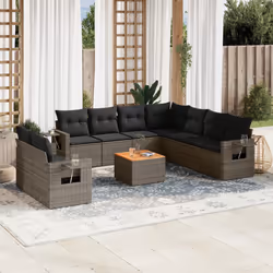 VidaXL 3224632 banc de jardin Rotin, Acier, Bois d'acacia