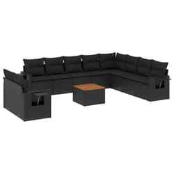 VidaXL 3224634 banc de jardin Rotin, Acier, Bois d'acacia