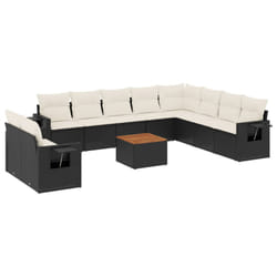 VidaXL 3224635 banc de jardin Rotin, Acier, Bois d'acacia