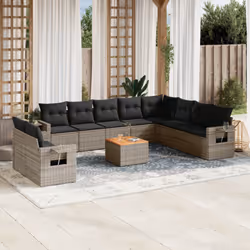 VidaXL 3224639 banc de jardin Rotin, Acier, Bois d'acacia