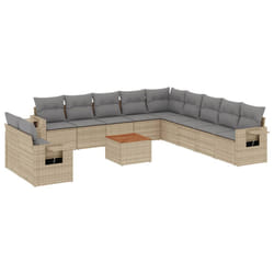 VidaXL 3224645 banc de jardin Rotin, Acier, Bois d'acacia