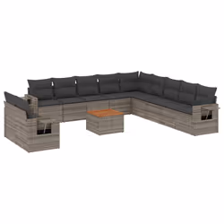VidaXL 3224646, Gris foncé, Rotin, Acier, Bois d'acacia, 110 kg, Adultes et enfants, 550 mm, 550 mm