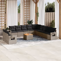 VidaXL 3224646 banc de jardin Rotin, Acier, Bois d'acacia