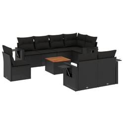 VidaXL 3224648 banc de jardin Rotin, Acier, Bois d'acacia