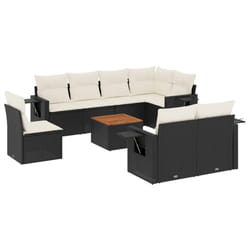 VidaXL 3224649 banc de jardin Rotin, Acier, Bois d'acacia