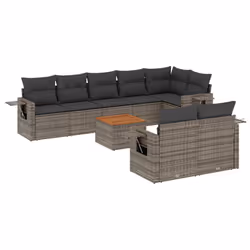 VidaXL 3224653, Gris foncé, Rotin, Acier, Bois d'acacia, 110 kg, Adultes et enfants, 550 mm, 550 mm