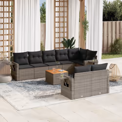 VidaXL 3224653 banc de jardin Rotin, Acier, Bois d'acacia