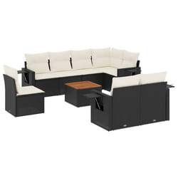 VidaXL 3224656 banc de jardin Rotin, Acier, Bois d'acacia