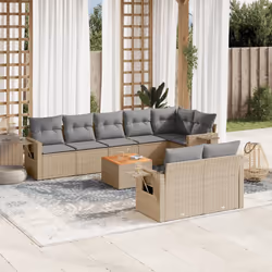 VidaXL 3224659 banc de jardin Rotin, Acier, Bois d'acacia