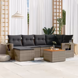 VidaXL 3224667 banc de jardin Rotin, Acier, Bois d'acacia