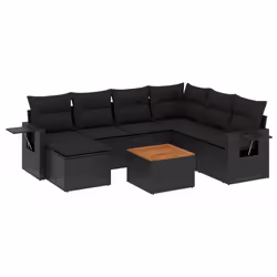 VidaXL 3224669, Noir, Rotin, Acier, Bois d'acacia, 110 kg, Adultes et enfants, 550 mm, 550 mm