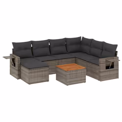 VidaXL 3224681, Gris foncé, Rotin, Acier, Bois d'acacia, 110 kg, Adultes et enfants, 550 mm, 550 mm