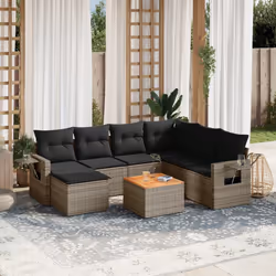 VidaXL 3224681 banc de jardin Rotin, Acier, Bois d'acacia