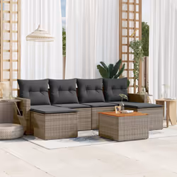 VidaXL 3224688 banc de jardin Rotin, Acier, Bois d'acacia