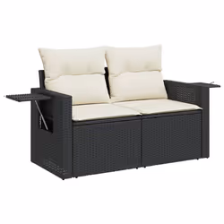 VidaXL 3224691 banc de jardin Rotin, Acier, Bois d'acacia - Vue supplémentaire 4