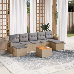 VidaXL 3224694 banc de jardin Rotin, Acier, Bois d'acacia