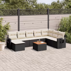 VidaXL 3224698 banc de jardin Rotin, Acier, Bois d'acacia