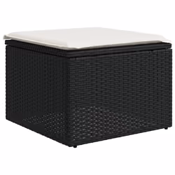 VidaXL 3224698 banc de jardin Rotin, Acier, Bois d'acacia - Vue supplémentaire 6