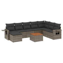VidaXL 3224702 banc de jardin Rotin, Acier, Bois d'acacia