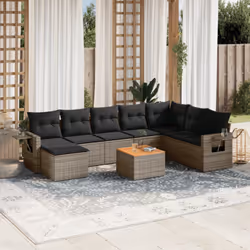 VidaXL 3224702 banc de jardin Rotin, Acier, Bois d'acacia