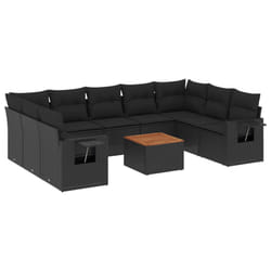 VidaXL 3224704 banc de jardin Rotin, Acier, Bois d'acacia