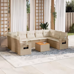 VidaXL 3224707 banc de jardin Rotin, Acier, Bois d'acacia