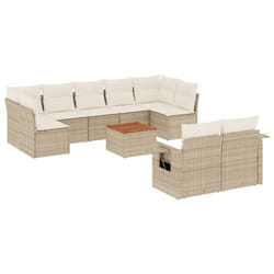 VidaXL 3224714 banc de jardin Rotin, Acier, Bois d'acacia