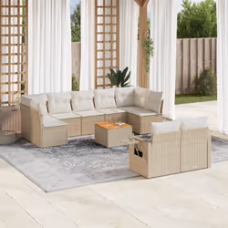 VidaXL 3224714 banc de jardin Rotin, Acier, Bois d'acacia