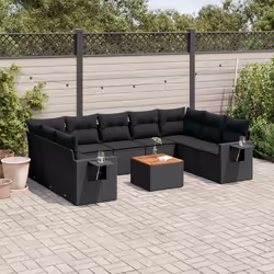 VidaXL 3224725 banc de jardin Rotin, Acier, Bois d'acacia