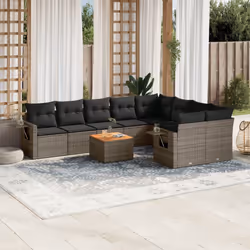 VidaXL 3224730 banc de jardin Rotin, Acier, Bois d'acacia
