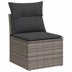 VidaXL 3224730 banc de jardin Rotin, Acier, Bois d'acacia - Vue supplémentaire 4