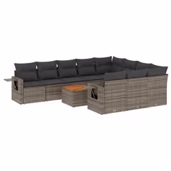 VidaXL 3224732, Noir, Rotin, Acier, Bois d'acacia, 110 kg, Adultes et enfants, 550 mm, 550 mm