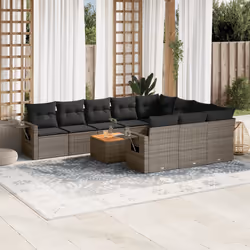 VidaXL 3224732 banc de jardin Rotin, Acier, Bois d'acacia
