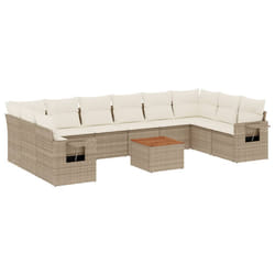 VidaXL 3224735 banc de jardin Rotin, Acier, Bois d'acacia