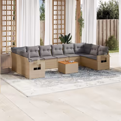 VidaXL 3224736 banc de jardin Rotin, Acier, Bois d'acacia